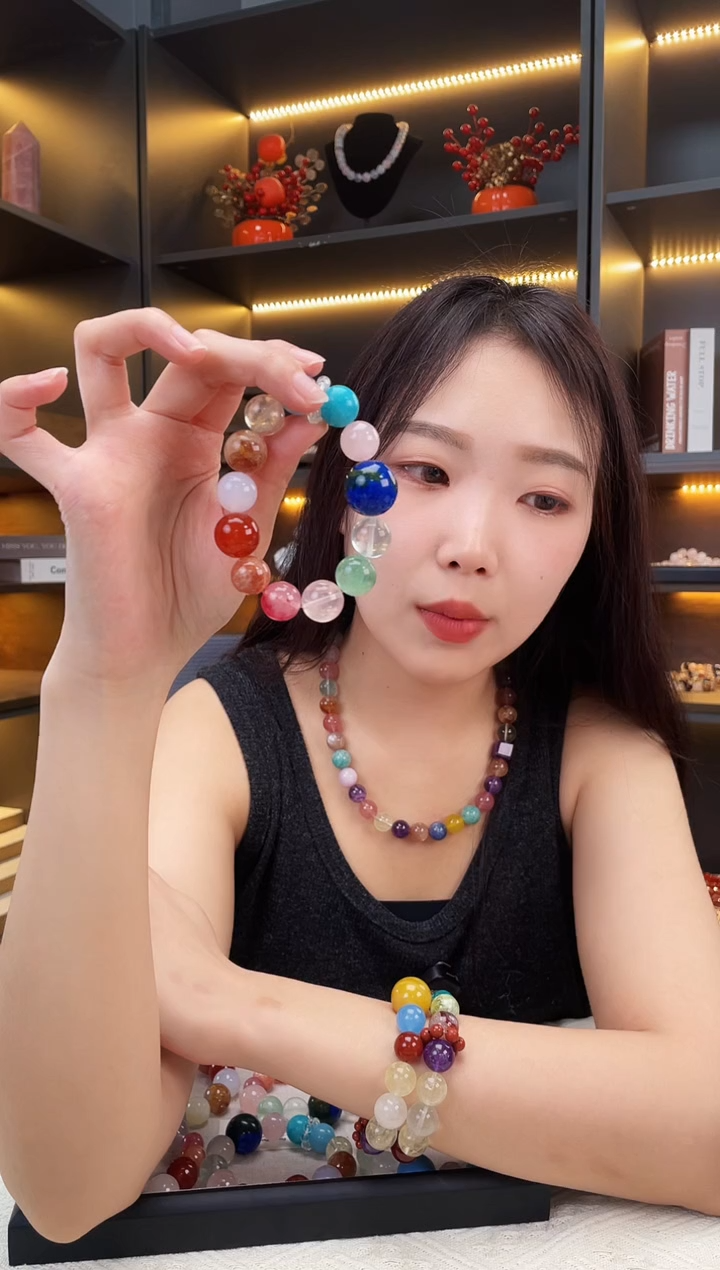 未镶嵌手串水晶地球多宝手串