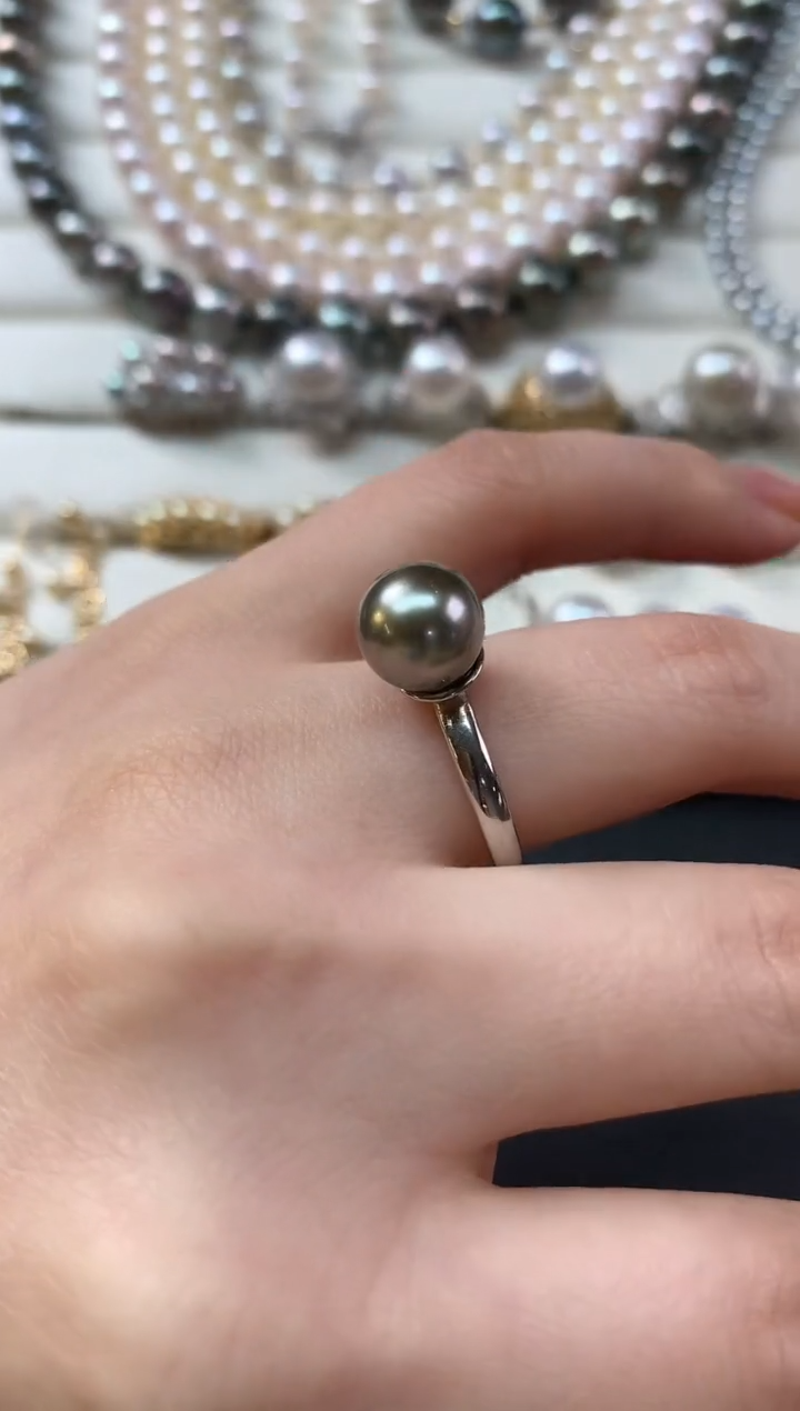 【闪购商品】海水珍珠戒指银S925镶嵌D834|399