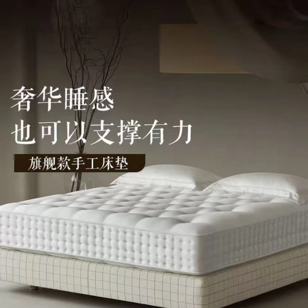 意式简约压花移动皮艺床劳伦斯床床垫双人