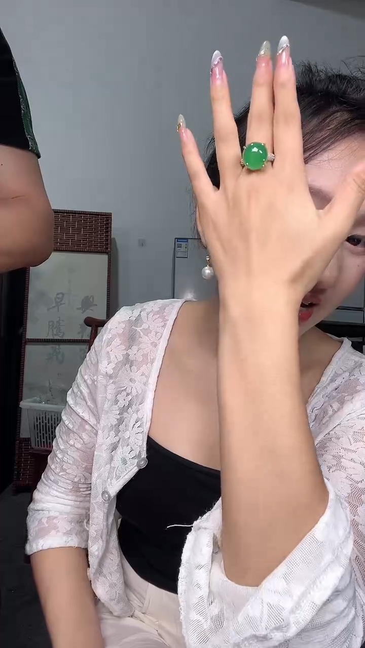 玛瑙/玉髓颈饰合金2316戒指满绿多样性发一个