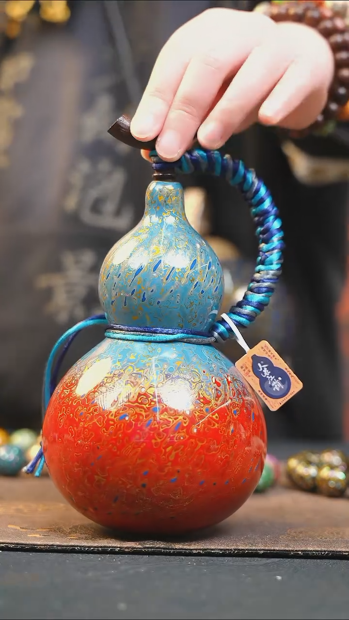 【闪购商品】YF136漆艺酒葫芦不包手串及旋转底座