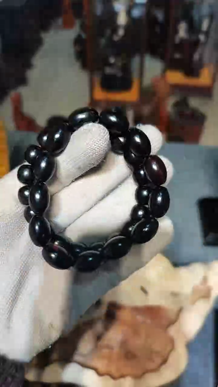 檀香紫檀（小叶紫檀）浩*单圈手串，一单两条，瑕疵款