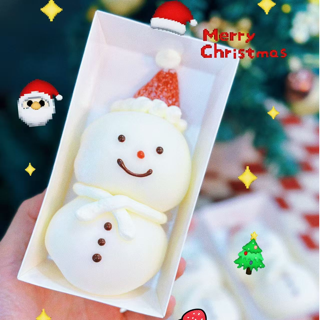 圣诞雪人雪媚娘（芒果，奥利奥）