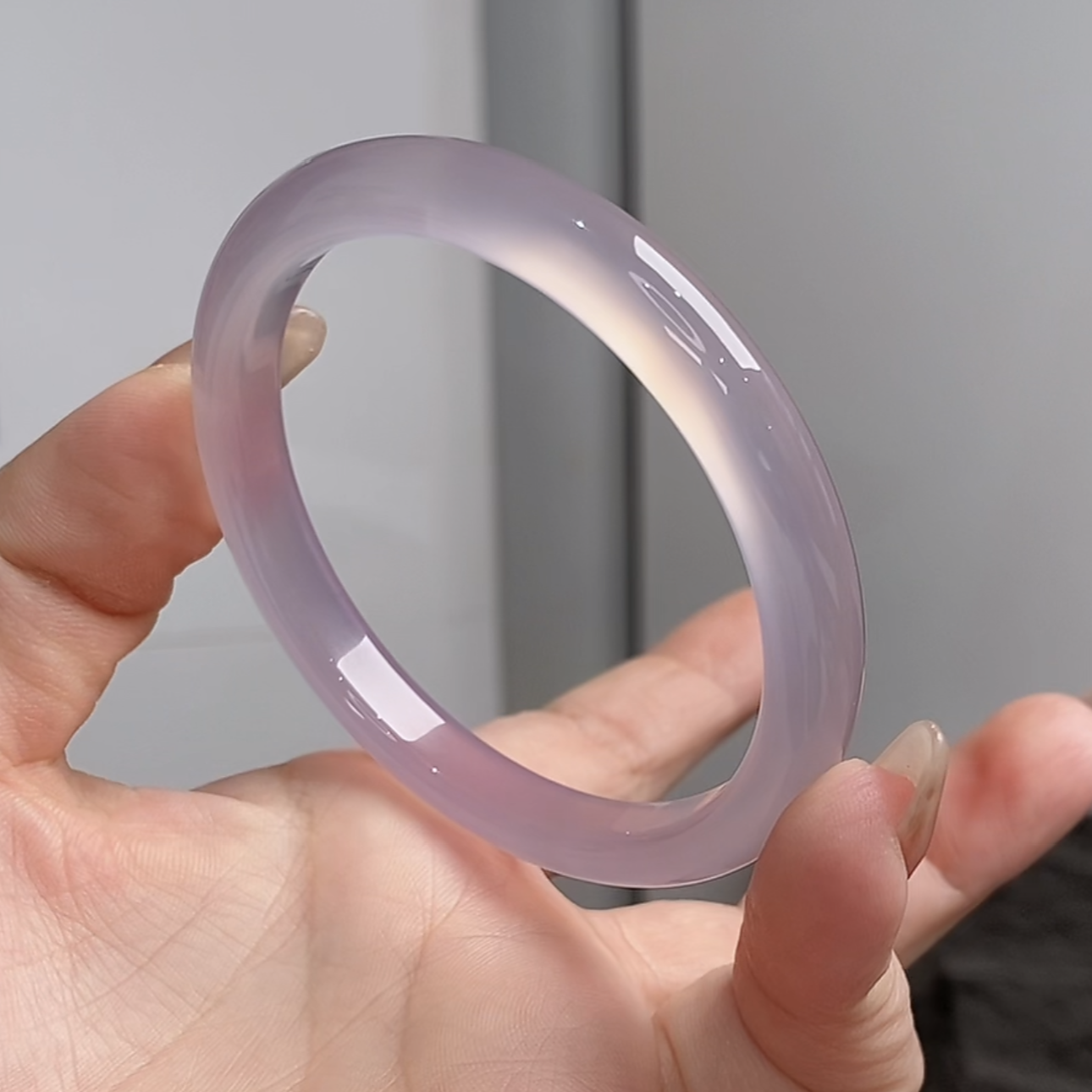 【紫霞】天然玛瑙玉髓冰紫卡8-9MM手镯 多样性发其一