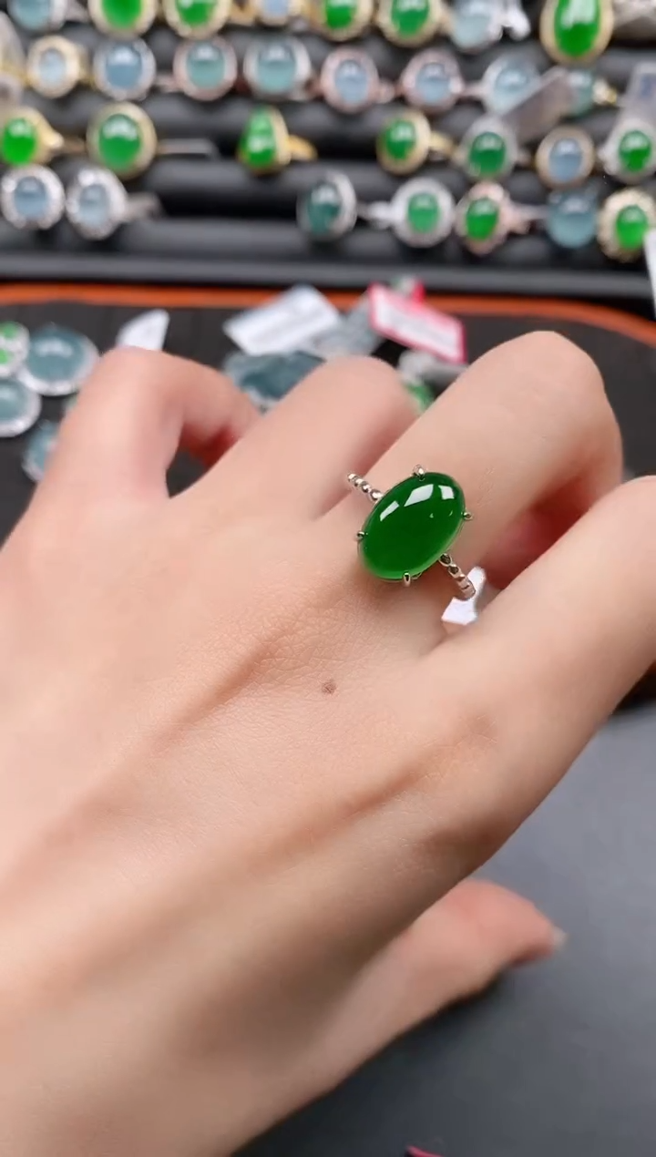 银S925镶嵌戒指翡翠1111