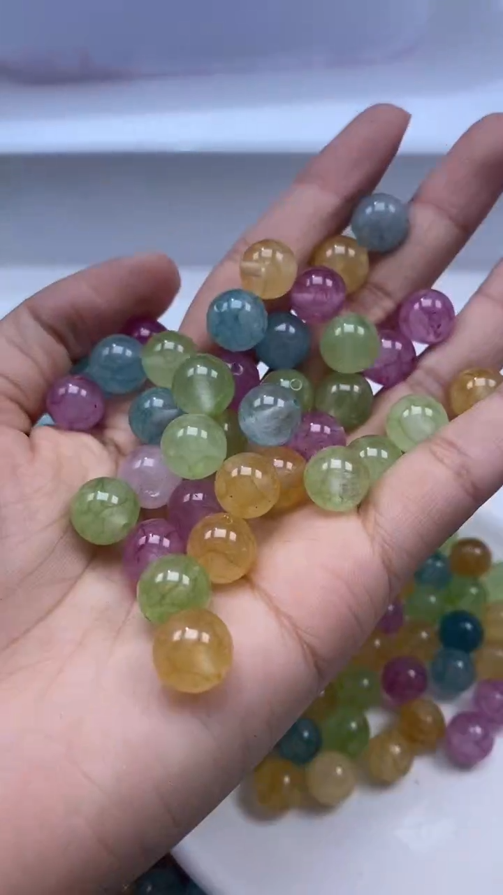 颈饰未镶嵌水晶W2509彩虹碧玺10mm*10颗