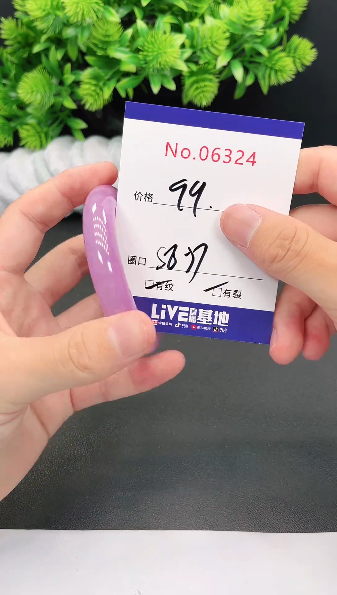 未镶嵌手镯翡翠6324