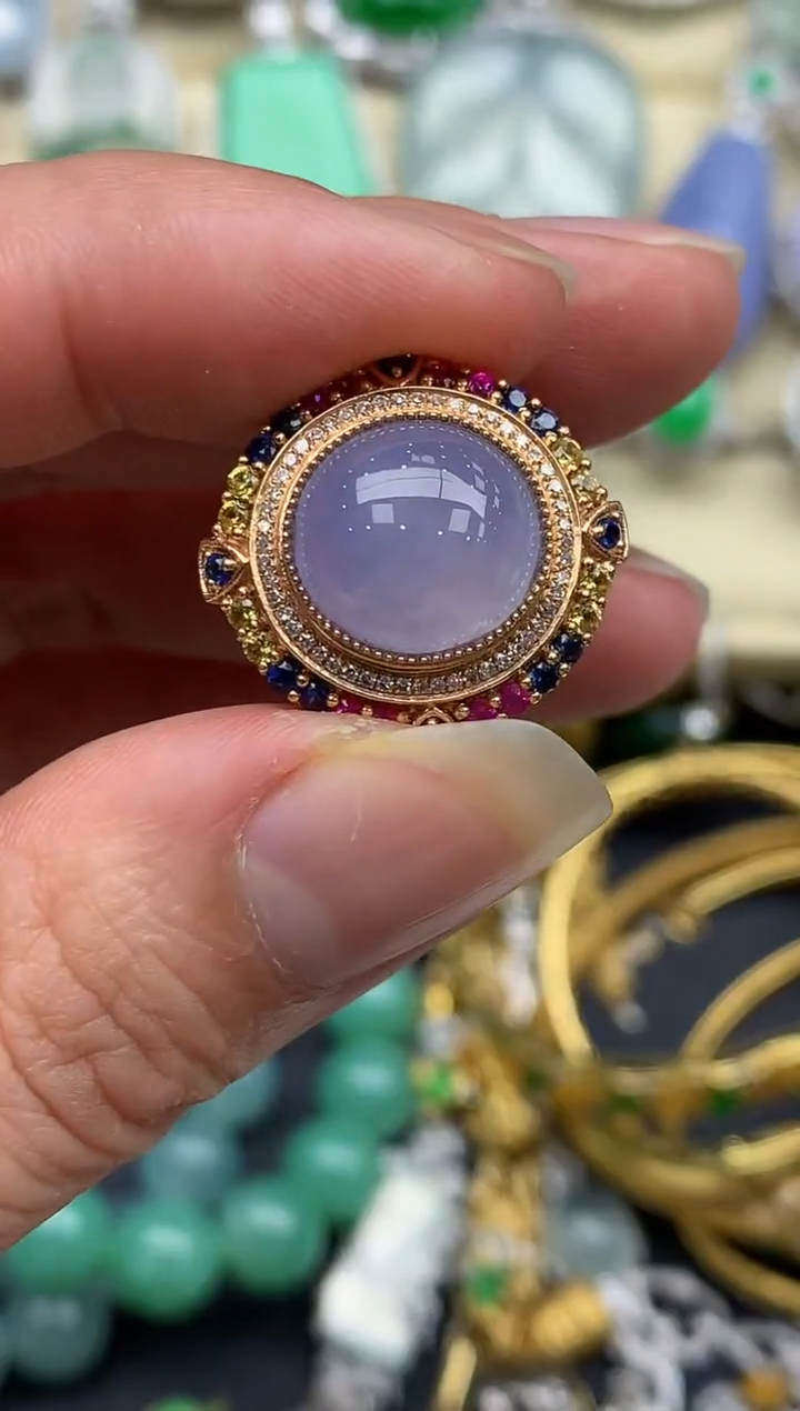 【闪购商品】翡翠戒指18K金镶嵌626-中国好珍宝