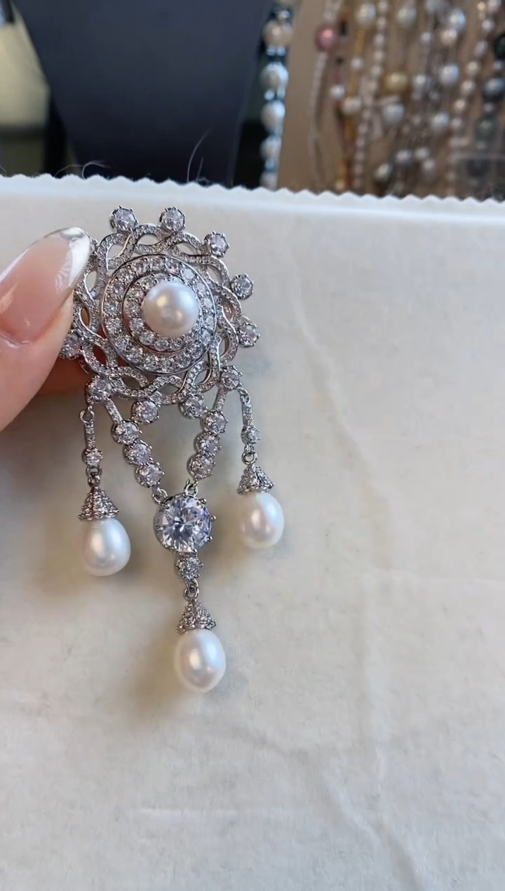 【闪购商品】淡水珍珠胸饰未镶嵌1