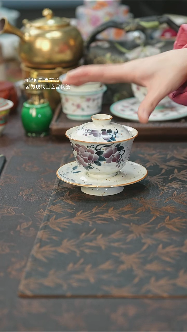 景德镇陶瓷杯碗柴烧多人