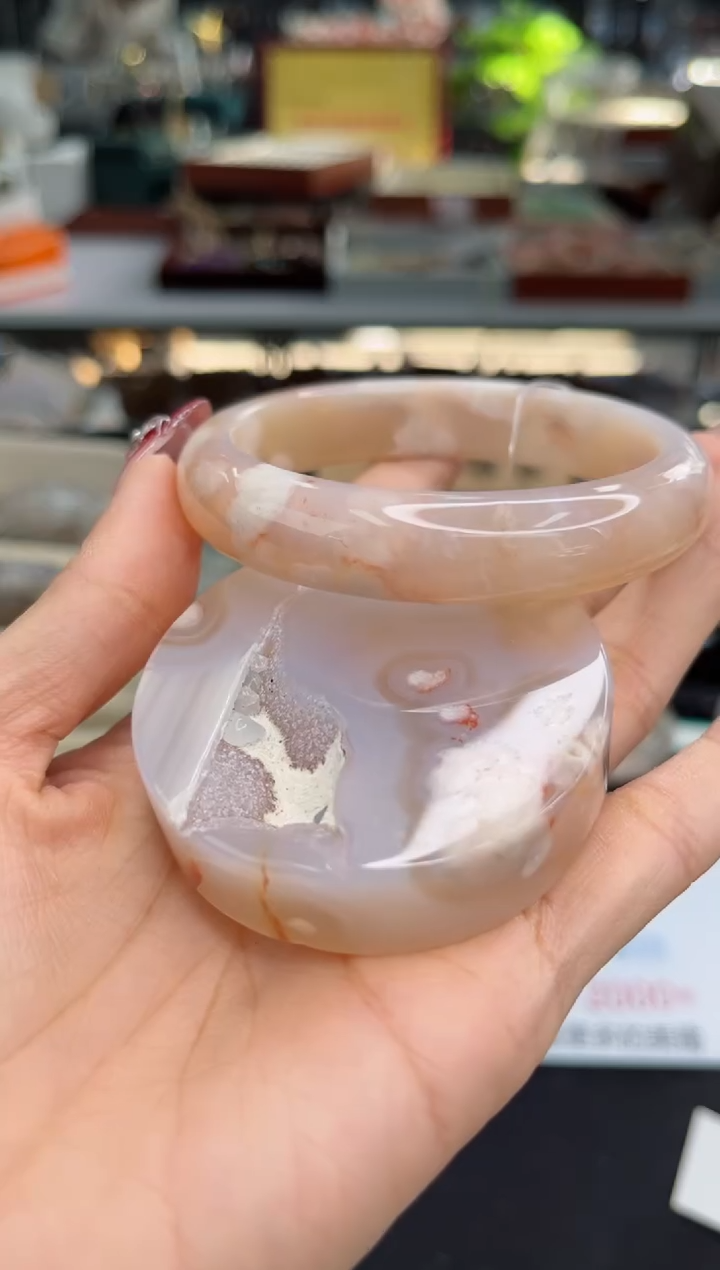 【闪购商品】石英质玉手镯未镶嵌60圈口（赠品镯心）3360567