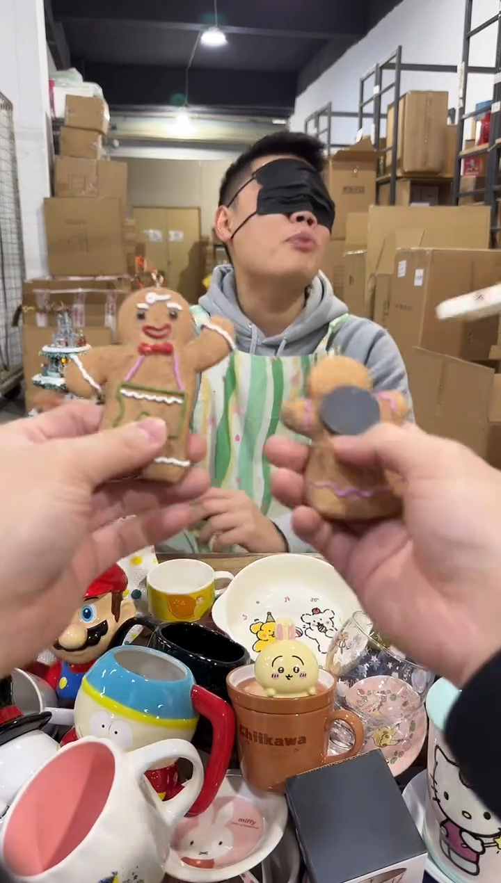 瓷片姜饼人挂件冰箱贴2件套