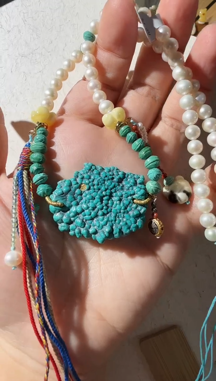 【闪购商品】绿松石颈饰未镶嵌绿松石项链