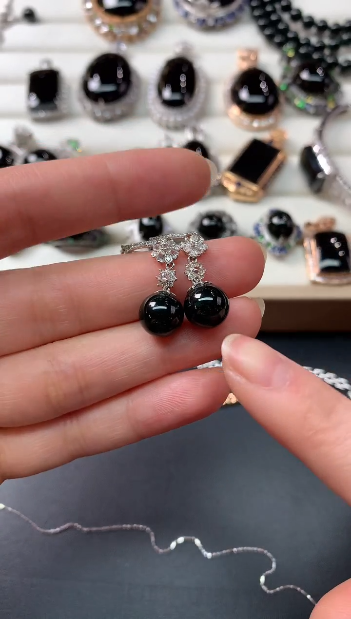 【闪购商品】翡翠耳饰18K金镶嵌D189|4980