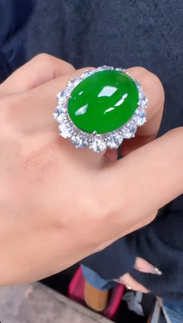 未镶嵌定制翡翠翡翠戒指172