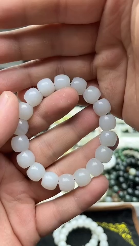 手串未镶嵌和田玉纯天然新疆黑山料12