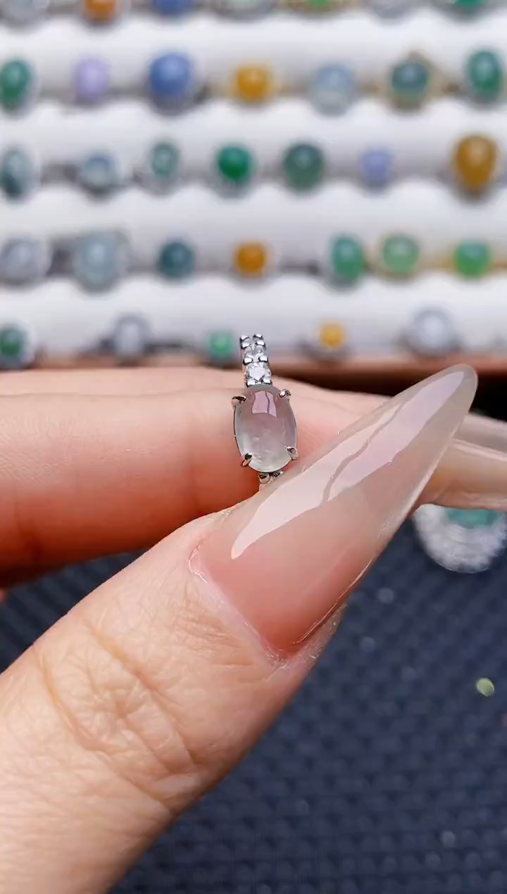 银S925镶嵌戒指翡翠2190