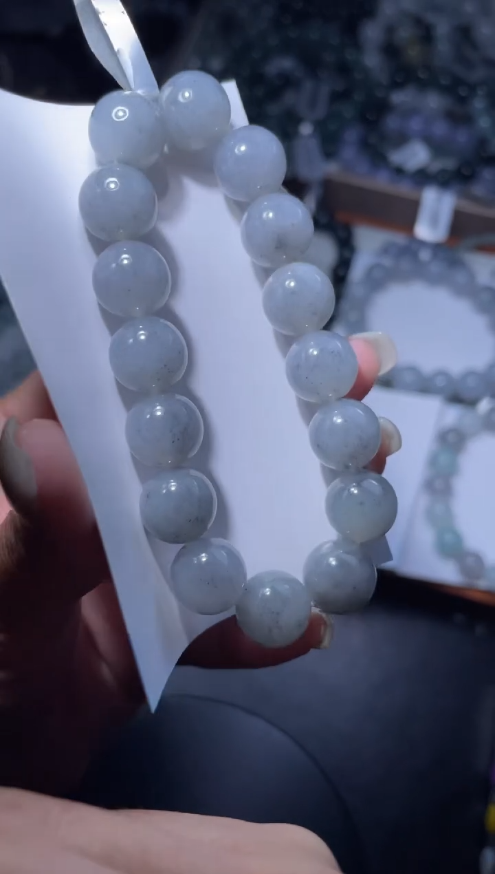 【闪购商品】定制翡翠未镶嵌天然缅甸A货翡翠手串88尺寸12
