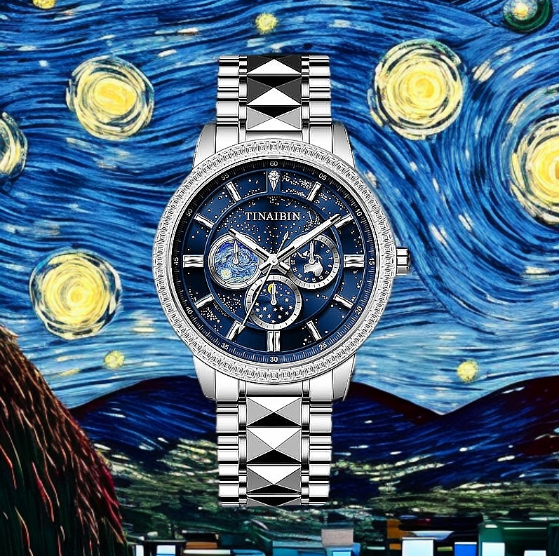 全新 瑞士TINAIBIN 星空限定 星辰大海系列腕表 送手串皮带YH