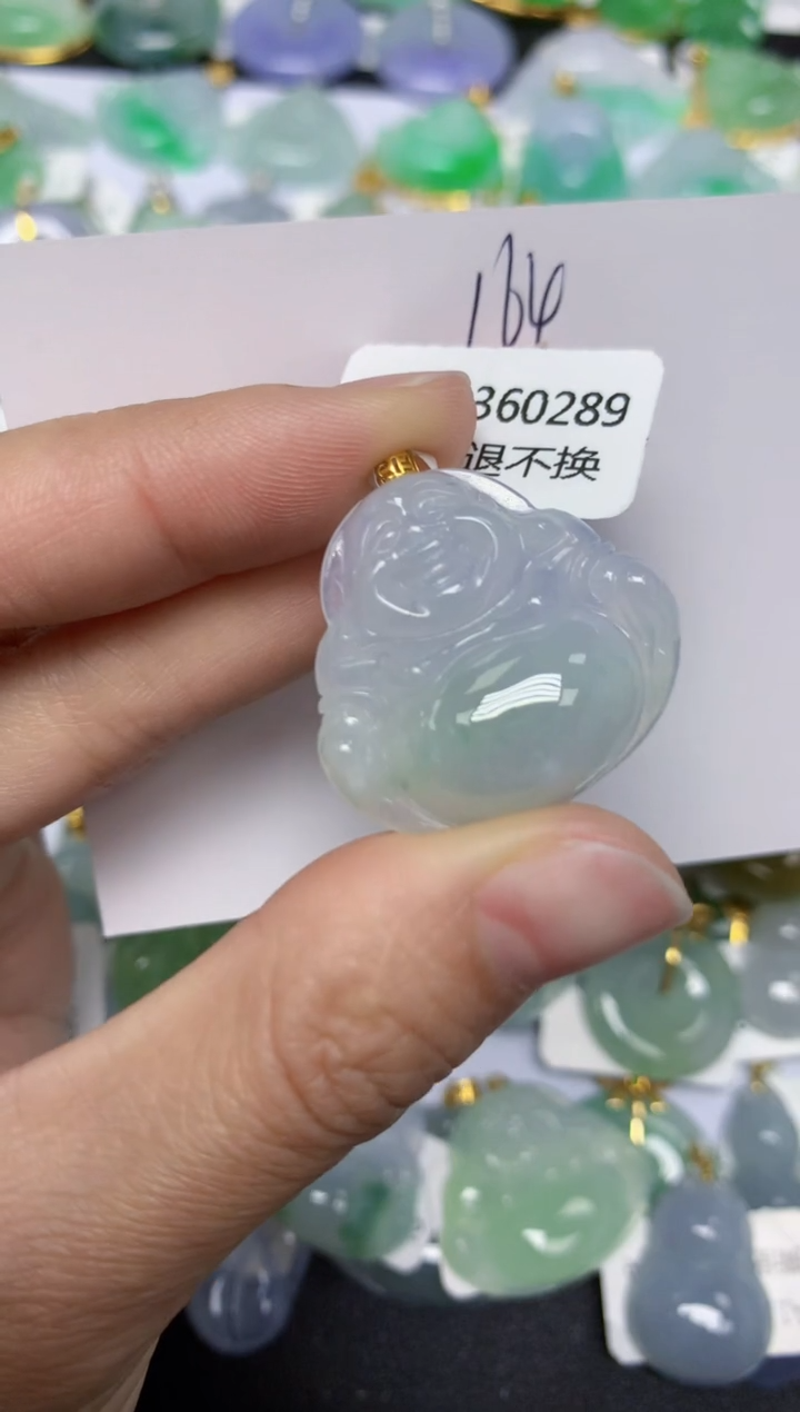 【闪购商品】翡翠颈饰18K金镶嵌 天然翡翠A货