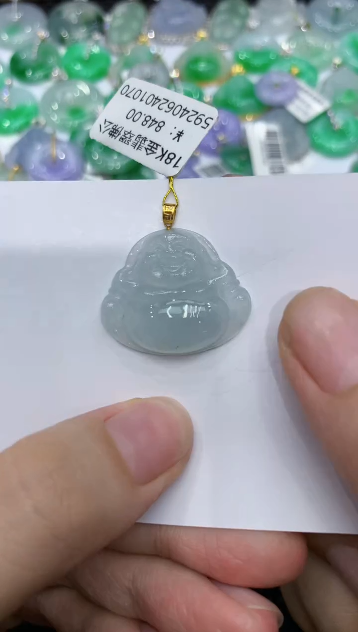 【闪购商品】翡翠颈饰18K金镶嵌11111111111