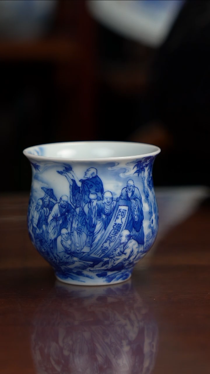 晓竹窑青花十八罗汉