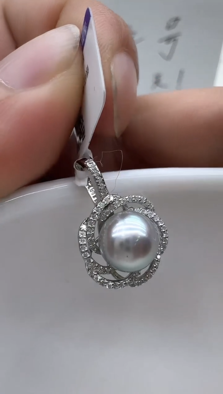 【闪购商品】海水珍珠颈饰银S925镶嵌清货
