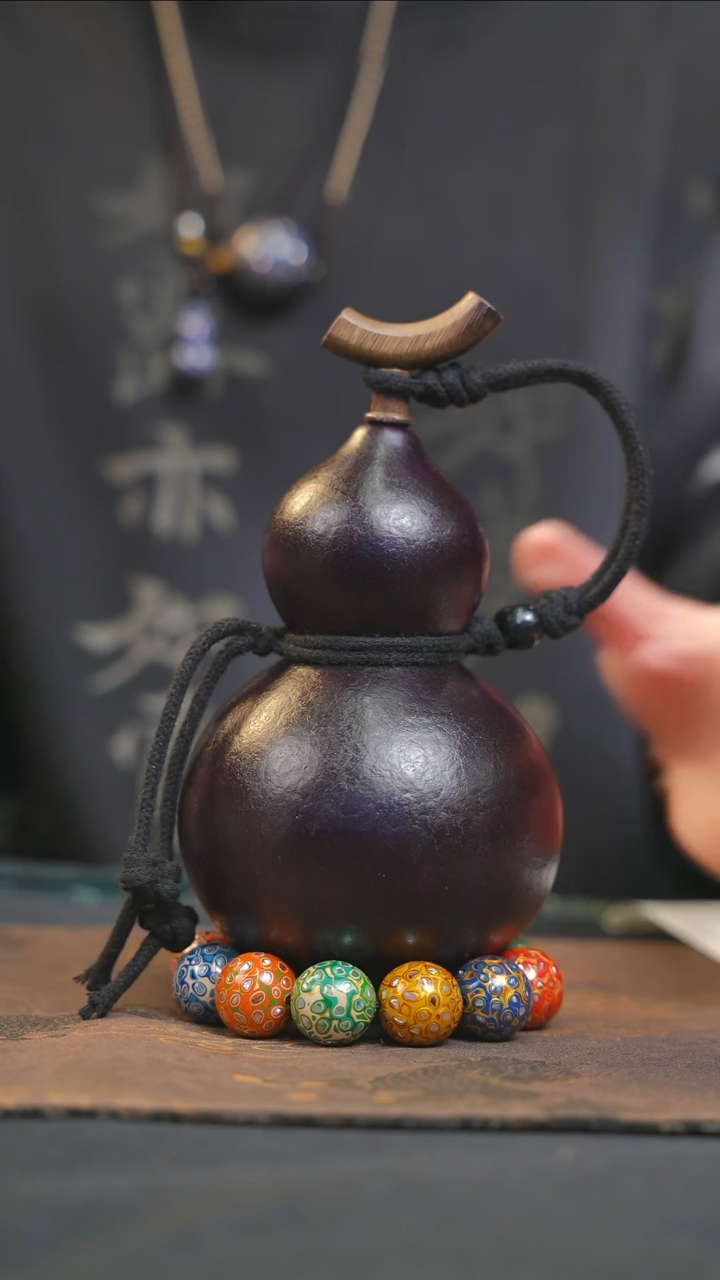【闪购商品】YS152大漆酒葫芦不包手串及旋转底座