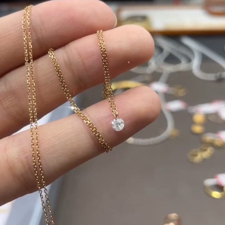 【举石臻选】TA0224-1186-61钻石吊坠18k（一件）H