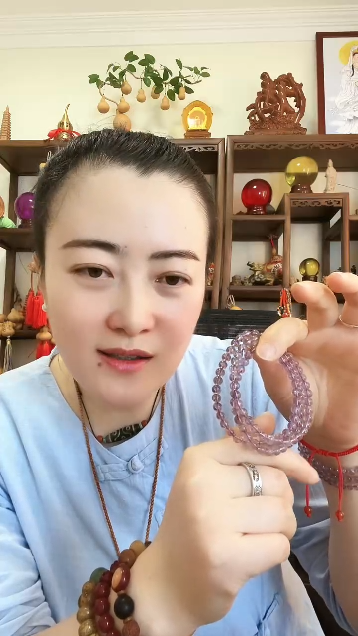 紫色 三圈  手链 