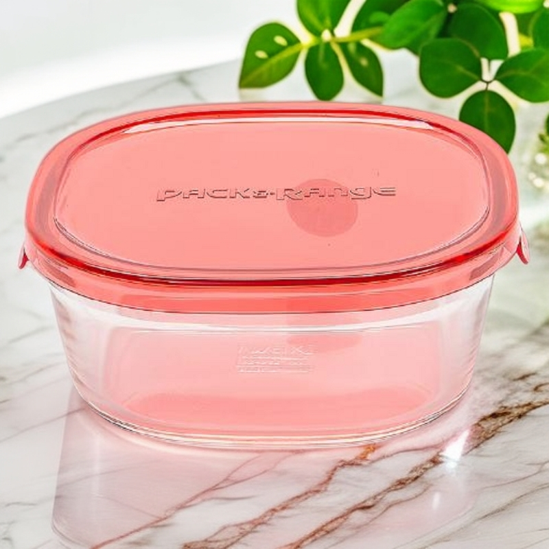 【A等品微瑕】怡万家保鲜盒 450ml红色方款 ZP-CFR-450