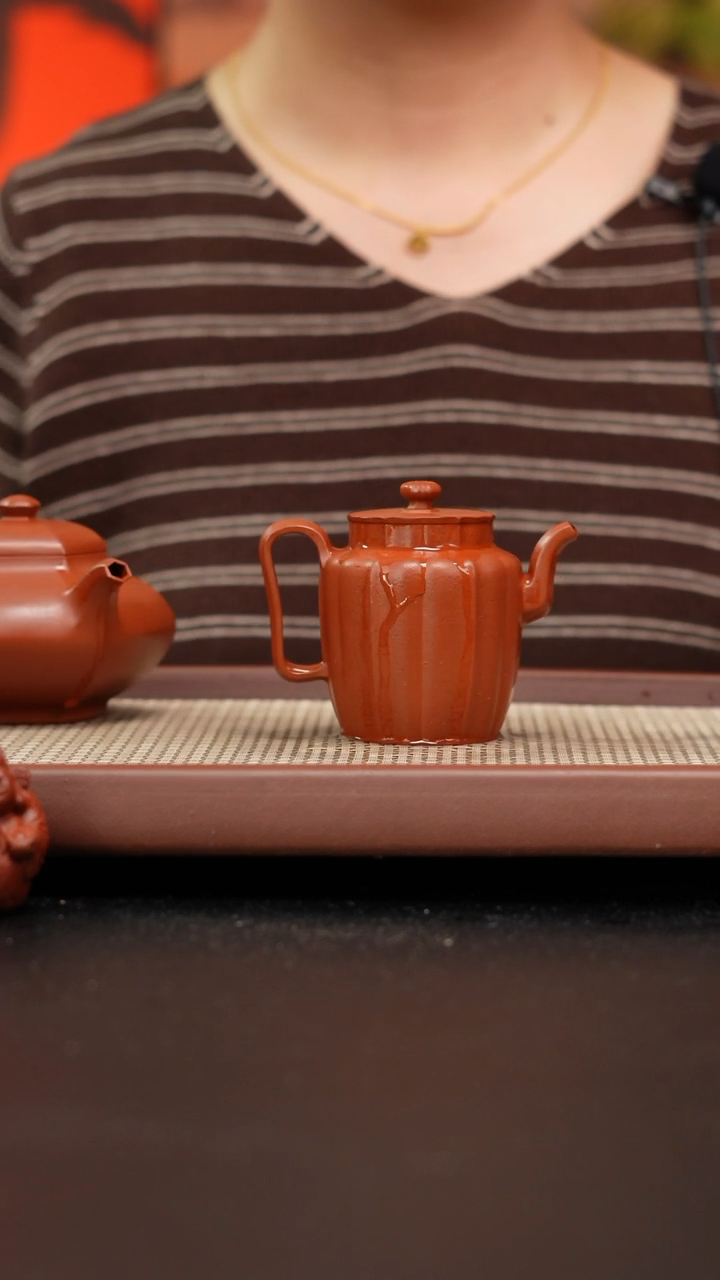 【闪购商品】紫砂茶壶全手工朱泥筋文宫灯