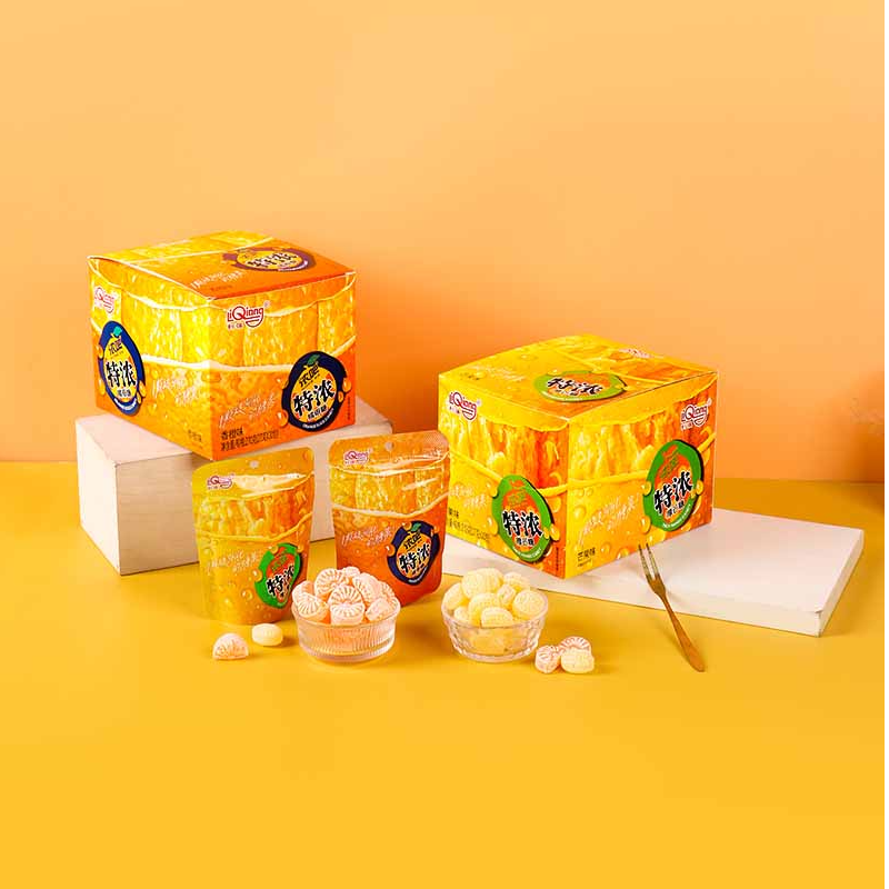 利强特浓厚芒糖橘瓣糖36g芒果味橘子香橙味硬糖果独立小包装