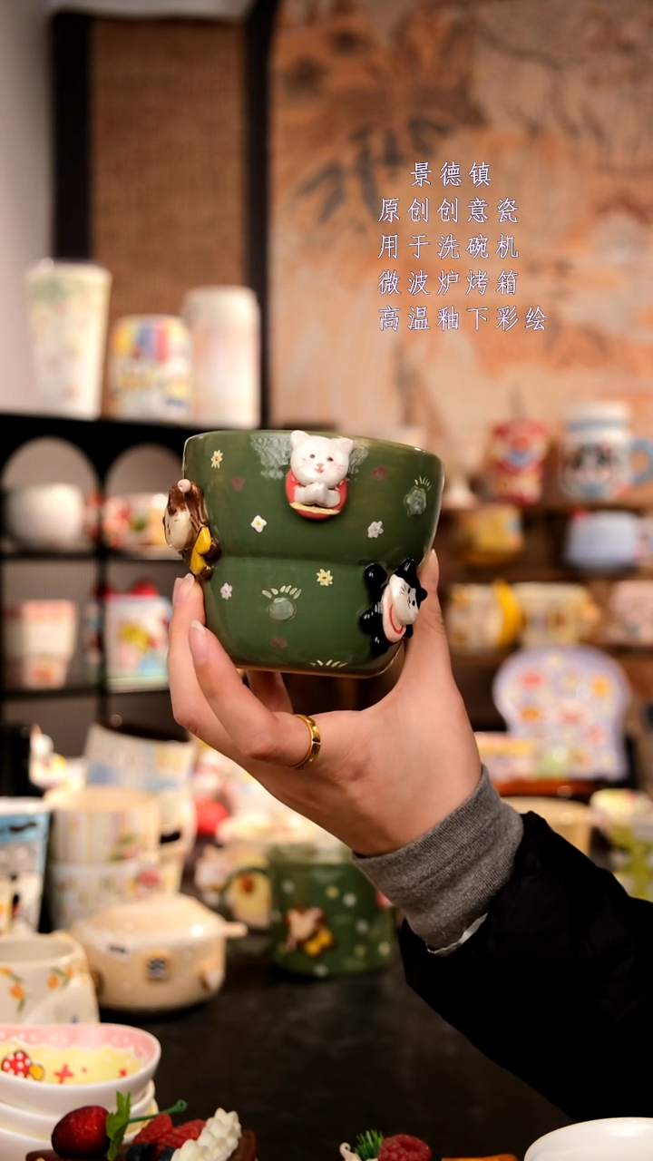 摆件陶旺的可以陶瓷手工手绘设计师款