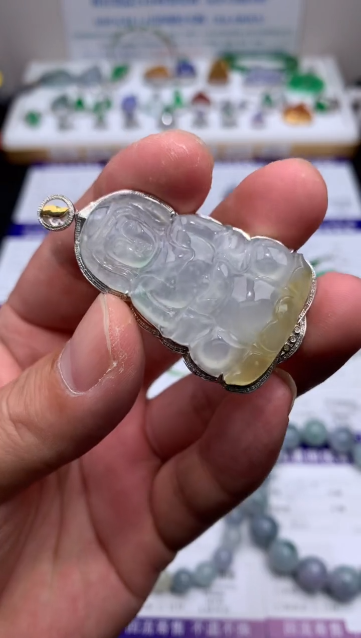 【闪购商品】定制翡翠18K金镶嵌模式推广期24小时鉴赏期