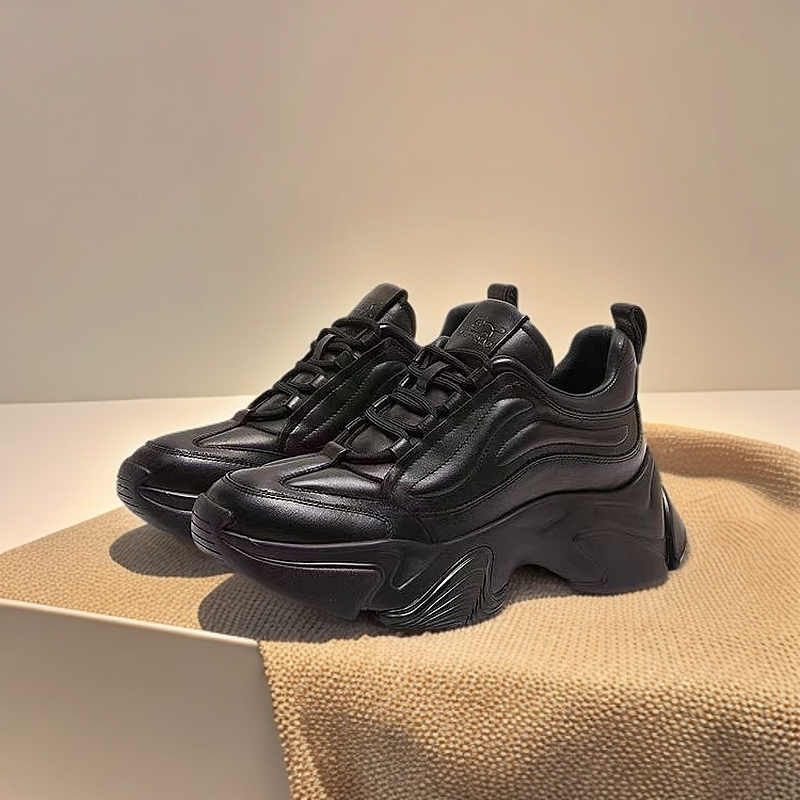 1711-A5--运动休闲鞋2024秋季新款厚底潮流百搭麦昆小白鞋