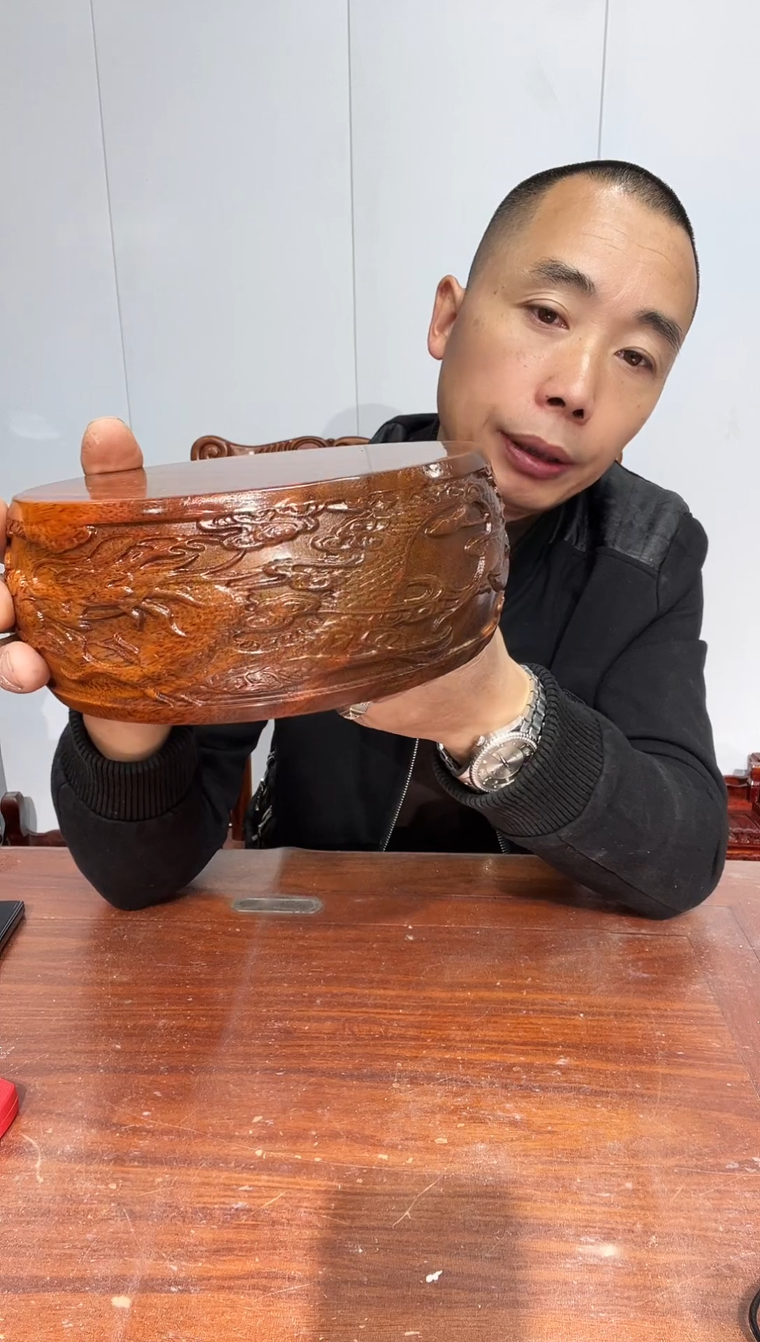 木老花18*20*8双龙戏珠