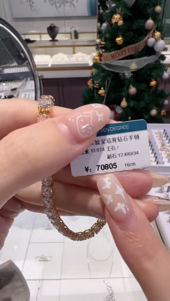 18K金镶嵌实验室培育钻石@@