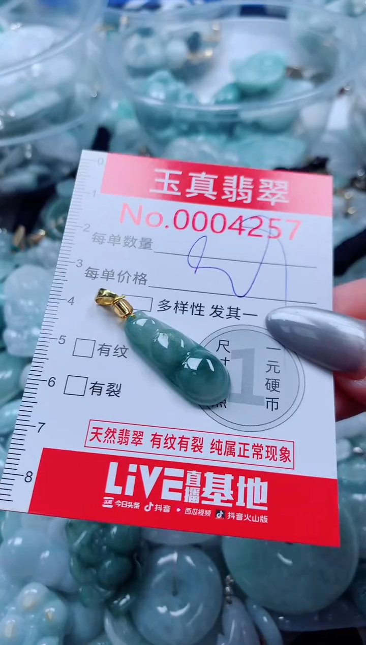 吊坠(不含链)未镶嵌翡翠4257