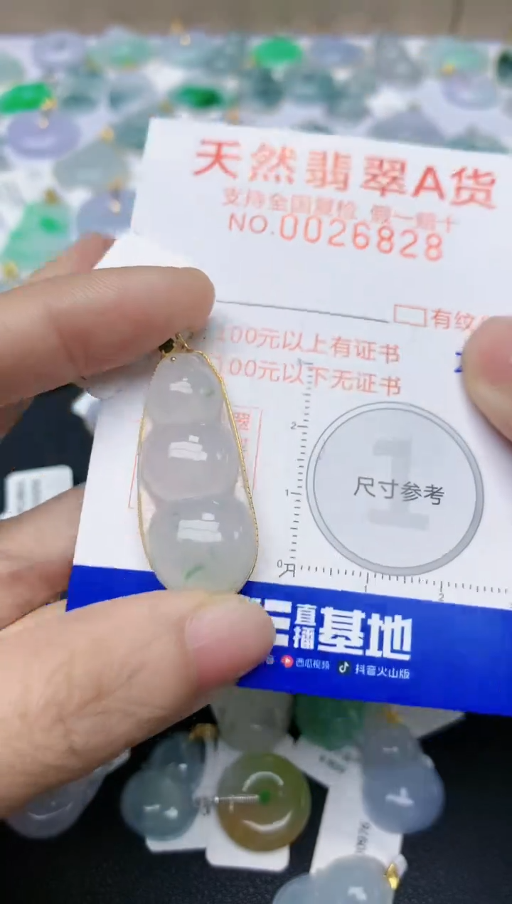 【闪购商品】翡翠颈饰18K金镶嵌天然翡翠A货    297