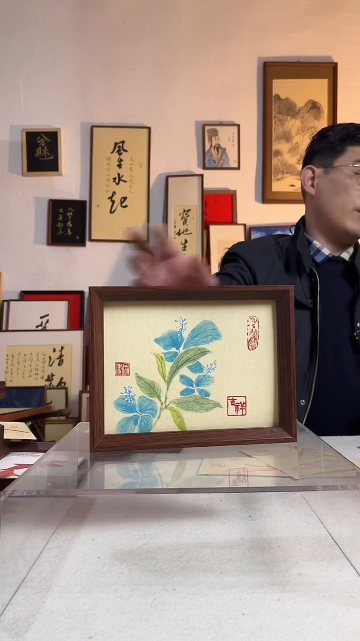 国画书法作品手写手绘8寸