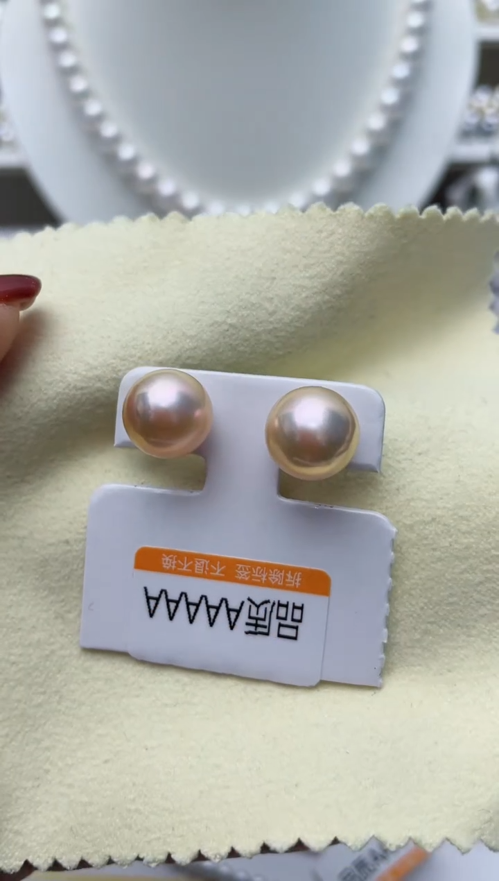 【闪购商品】淡水珍珠耳饰18K金镶嵌W16
