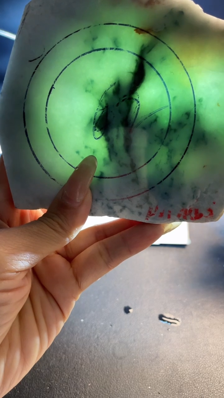 未镶嵌手镯定制翡翠心**佛翡翠