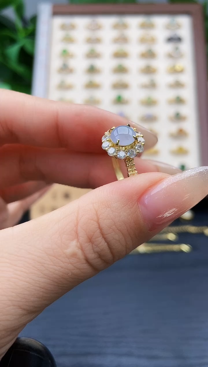 银S925镶嵌戒指翡翠12