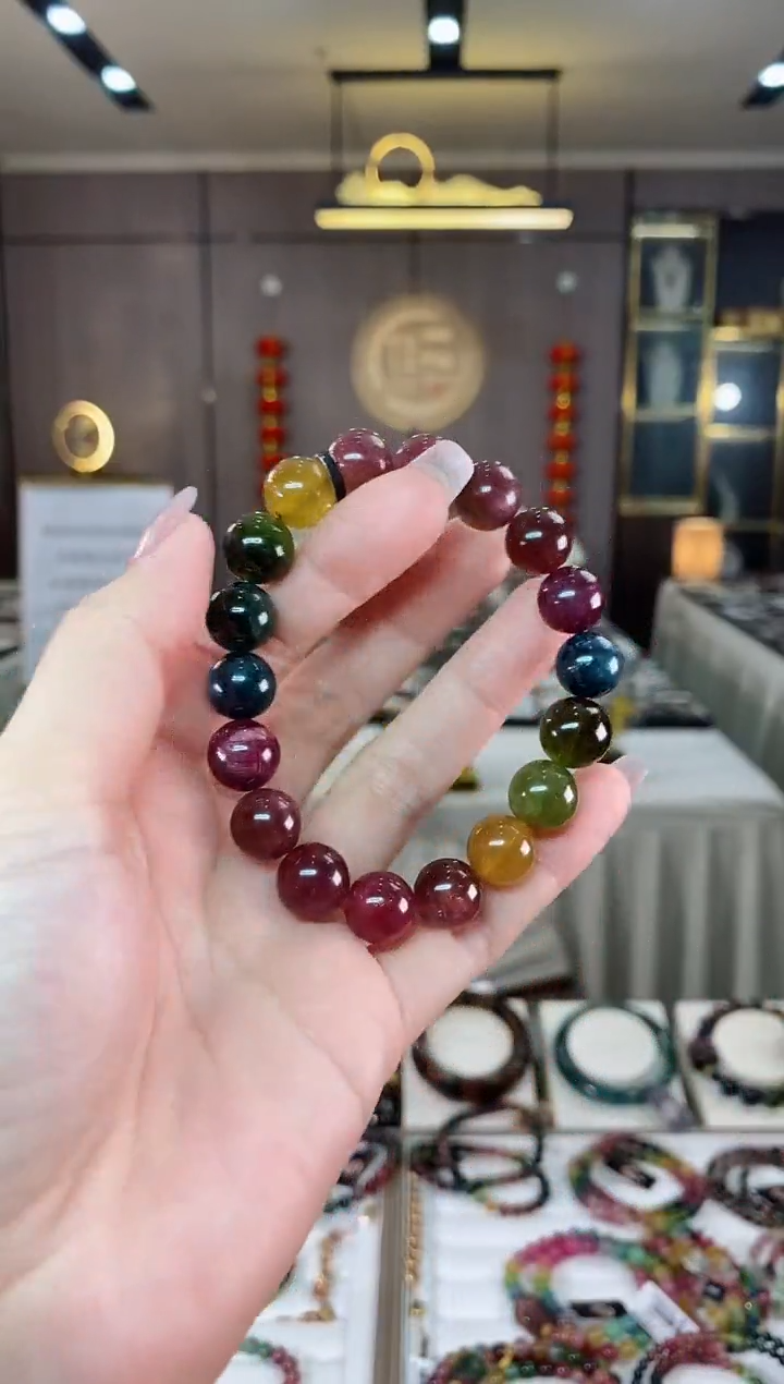 【闪购商品】碧玺单圈手串11mm+未镶嵌（多样性发一条）hon