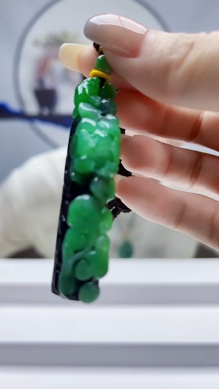 未镶嵌定制翡翠毛货-挂件49