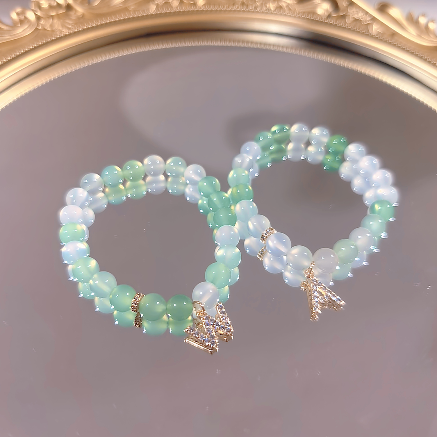 ABCD玛瑙手串字母款多样性发其一