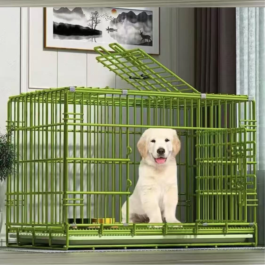 狗笼子大型犬中型带厕所分离室内金毛边牧拉布拉多专用特大号狗笼