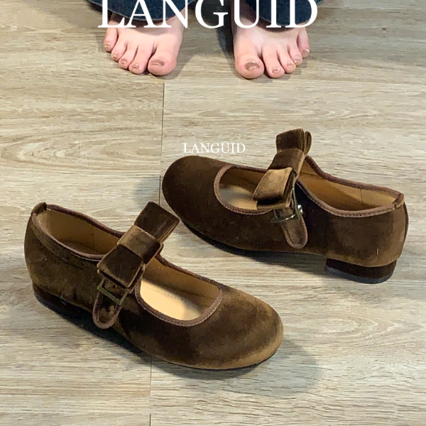 LANGUID 增高单鞋低跟绒面高级感女鞋2026早春新法式气质玛丽珍