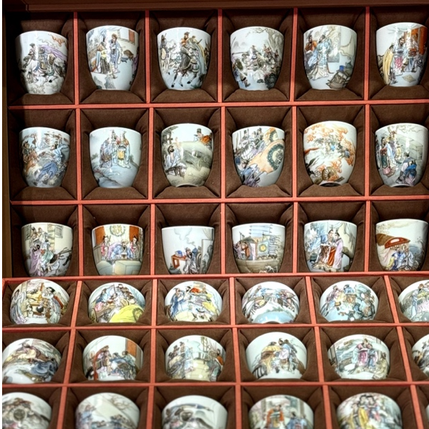 【九鸣·祥宝阁】粉彩重工人物三十六计套组   景德镇高端茶具